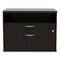 Alera Open Office Desk Series 29.5 x 19.13 x 22.88 Legal/Letter Low File 2-Drawer Cabinet Credenza - Espresso